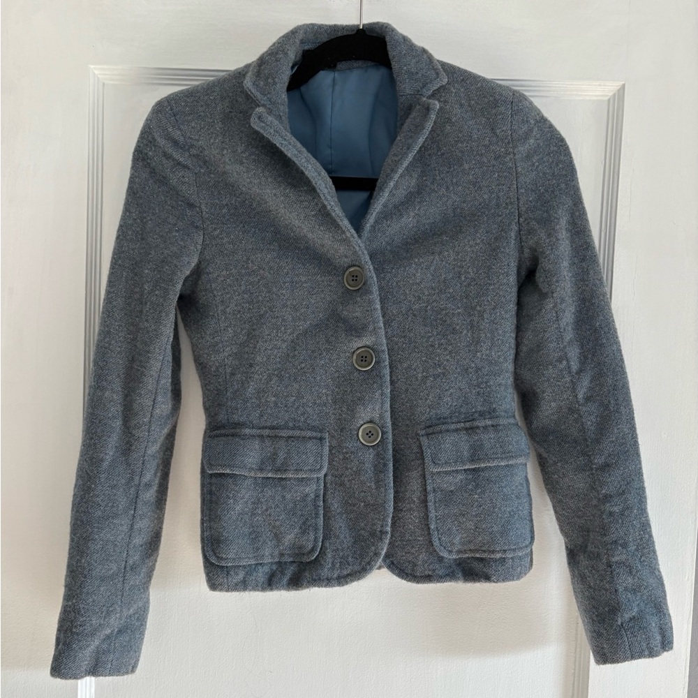 Theory Women's Blue Wool Blazer Size 2